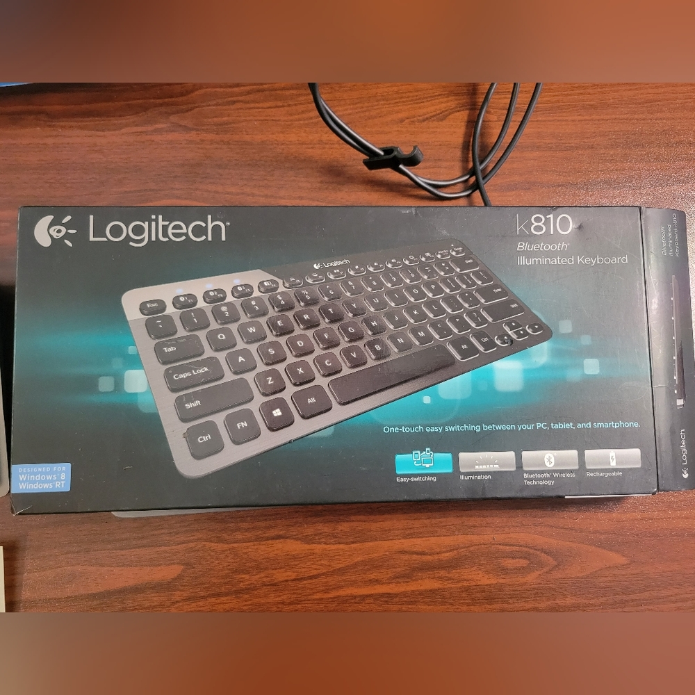 Used Logitech k810 Rechargeable Bluetooth Illuminated Keyboard